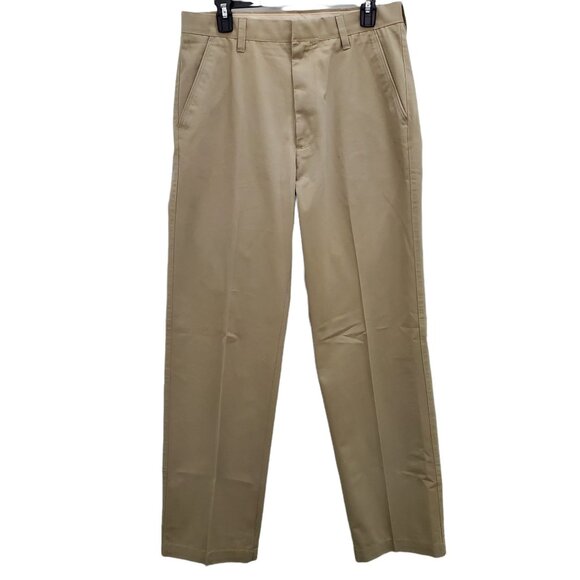 Life‎ Khaki by Haggar Men's Tan Straight Fit Uniform Business Casual Pants 32x34 - Picture 1 of 6